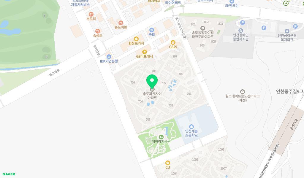 국공립파크자이어린이집 위치 지도