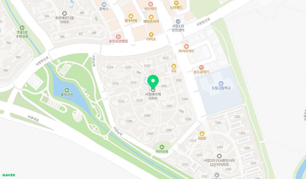 서창새빛어린이집 위치 지도