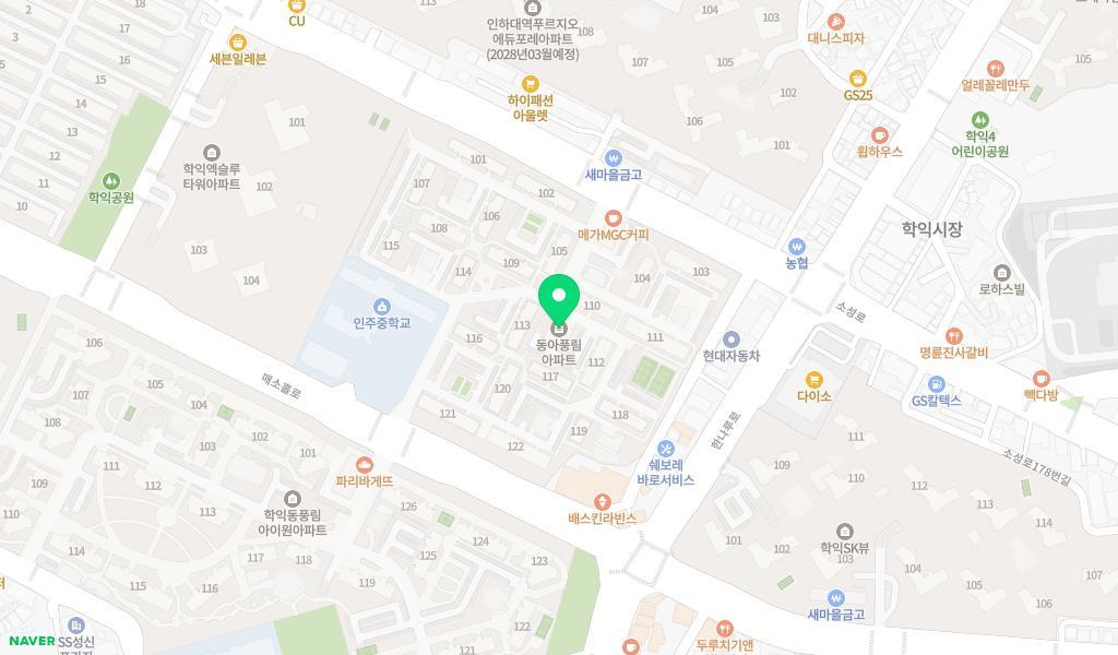 학익어린이집 위치 지도