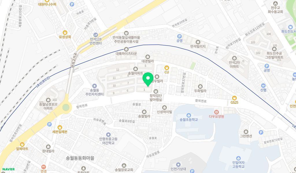 송월어린이집 위치 지도