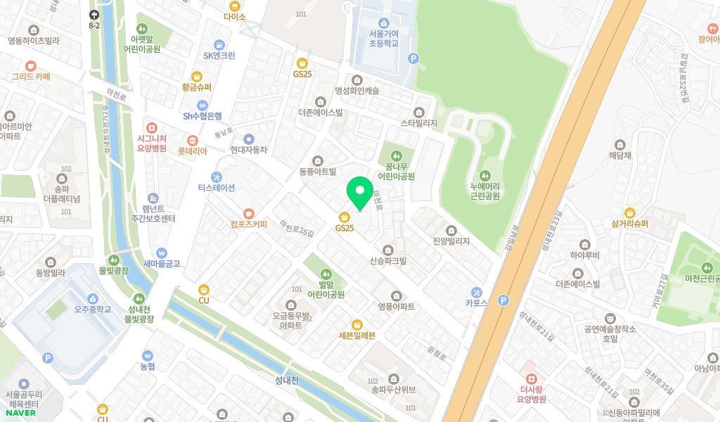 오금 어린이집 위치 지도