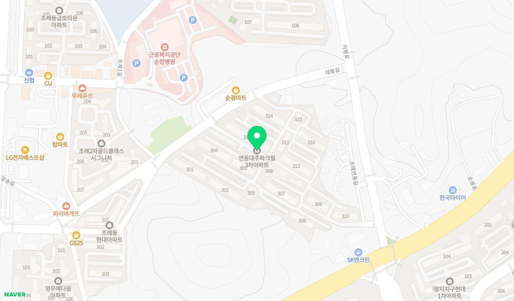 대주파크어린이집 위치 지도