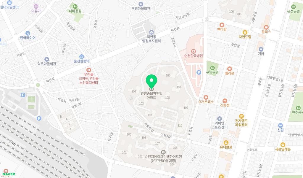 송보이든어린이집 위치 지도