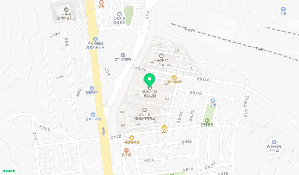 양우햇살어린이집 위치 지도