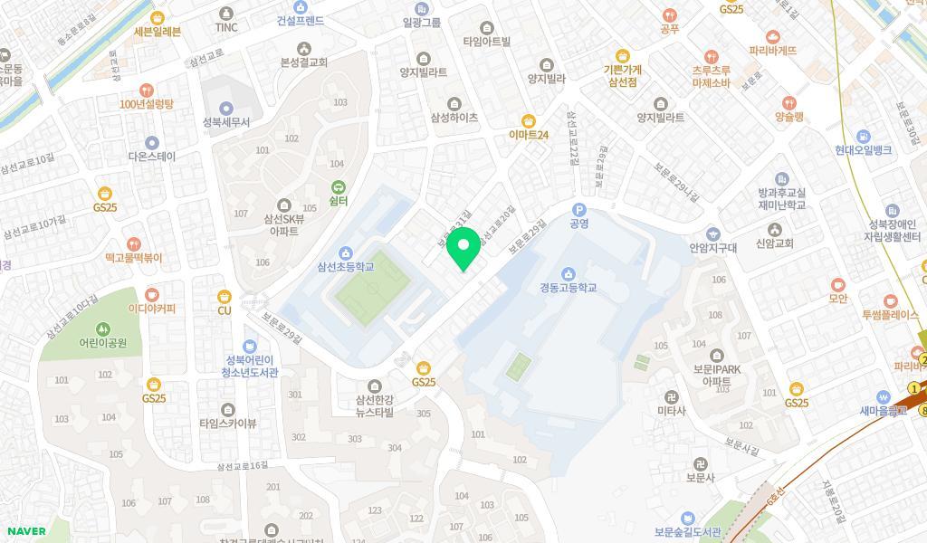 삼선뜰어린이집 위치 지도