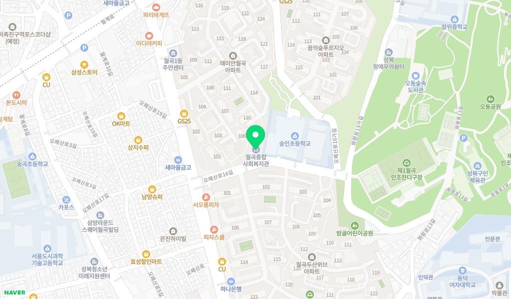 월곡어린이집 위치 지도