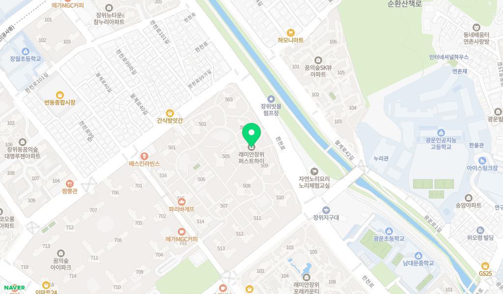 래미안베베어린이집 위치 지도
