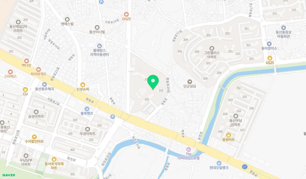 익산오투듀플로어린이집 위치 지도