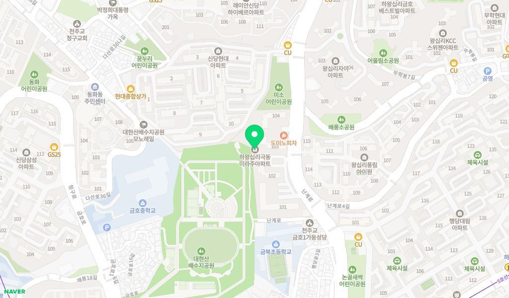 구립 극동미라주어린이집 위치 지도