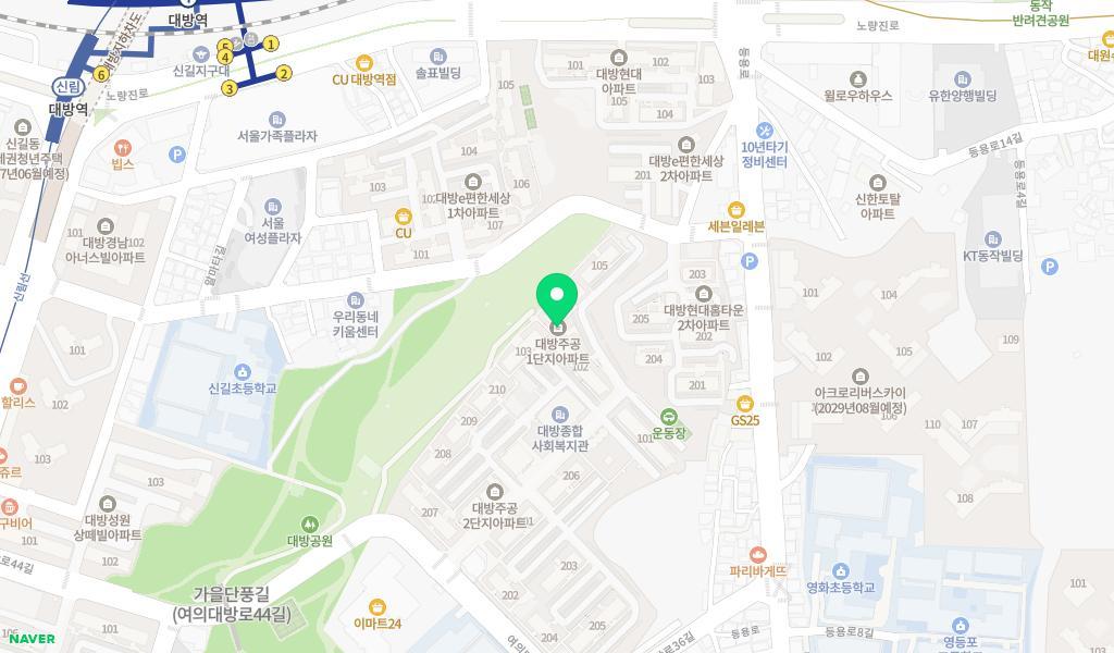 구립비둘기어린이집 위치 지도