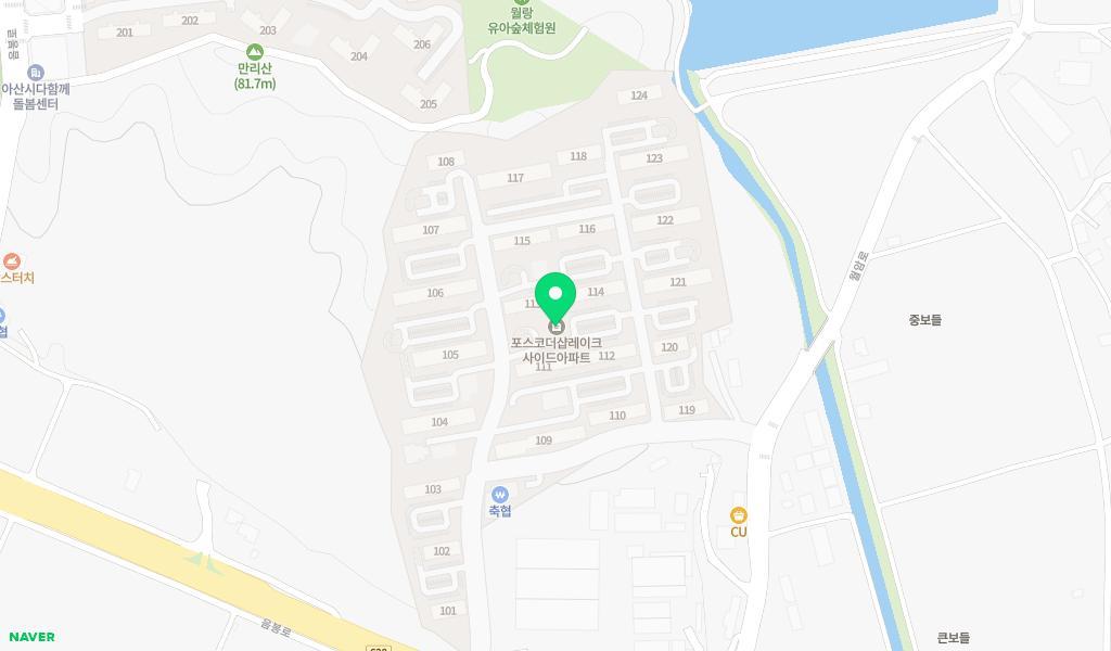 한터어린이집 위치 지도