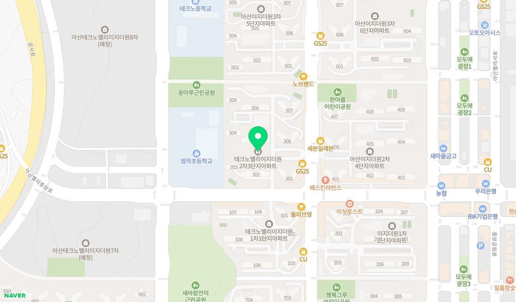 테크노어린이집 위치 지도