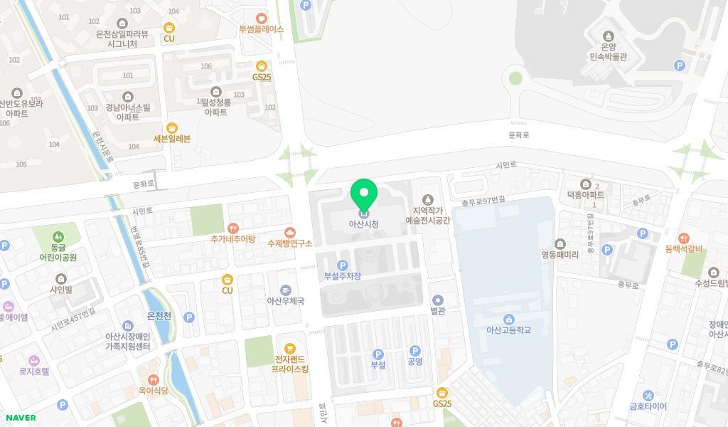 탕정LH어린이집 위치 지도