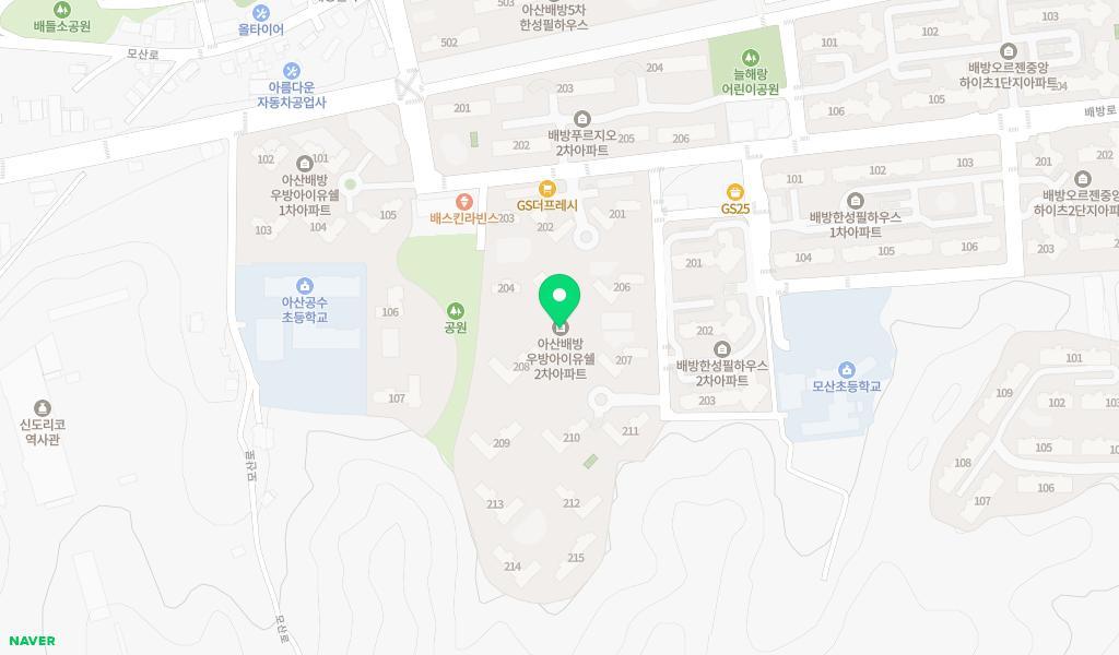 아이유쉘2차어린이집 위치 지도
