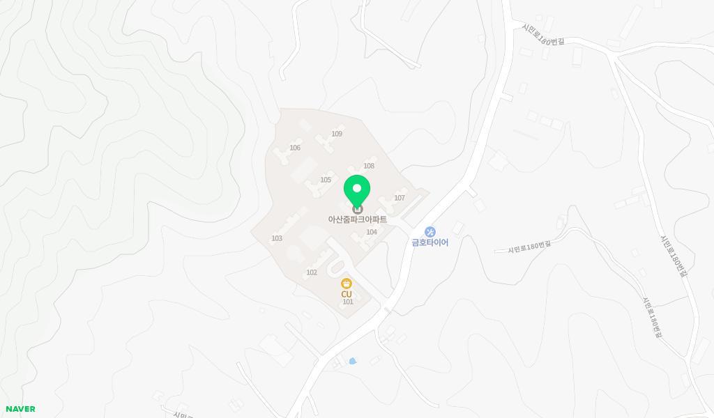 아산줌파크어린이집 위치 지도