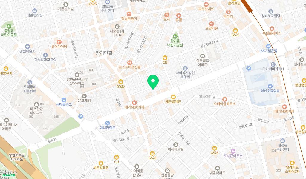 구립 망원어린이집 위치 지도