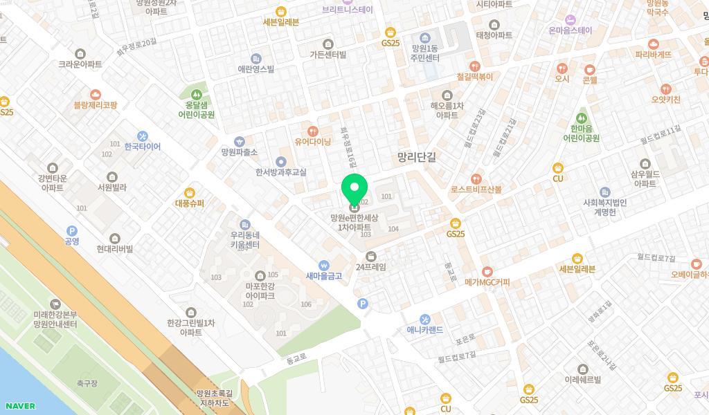행복한 어린이집 위치 지도