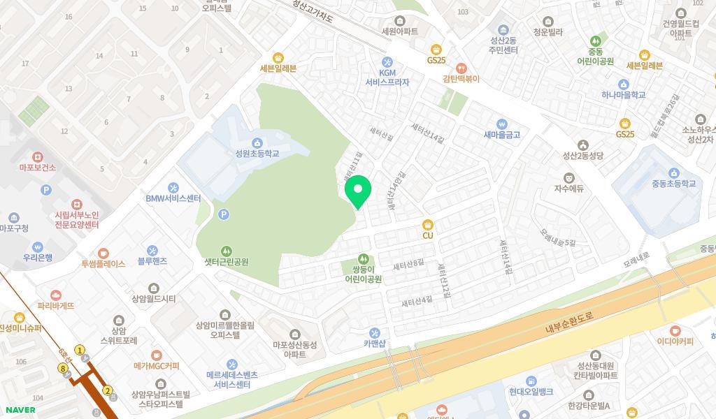 참나무어린이집 위치 지도