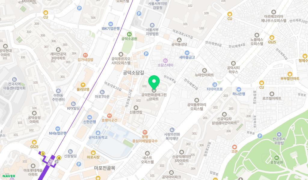 꿈에그린어린이집 위치 지도