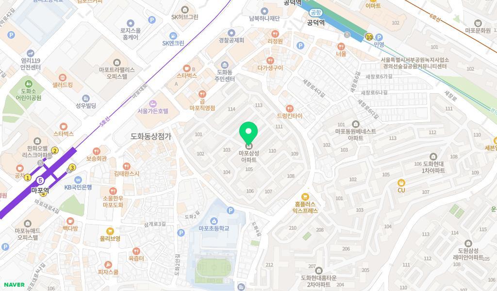 모래와 어린이집 위치 지도