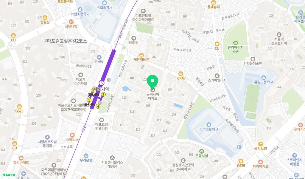 이화초록별어린이집 위치 지도