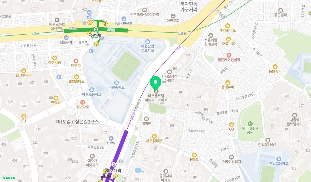 마포센트럴아이파크어린이집 위치 지도