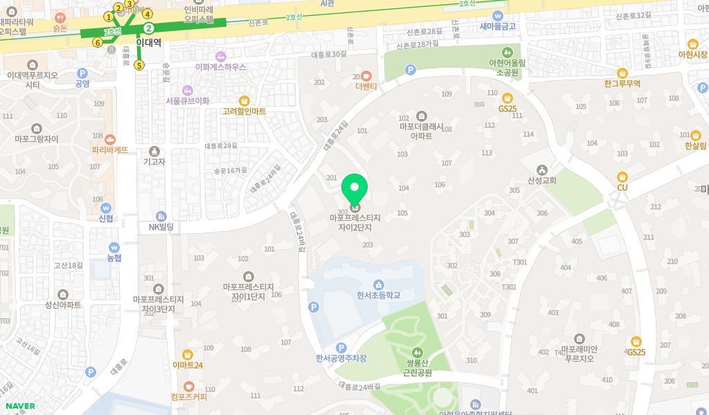 해들어린이집 위치 지도