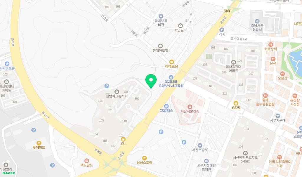 서산예쁜어린이집 위치 지도