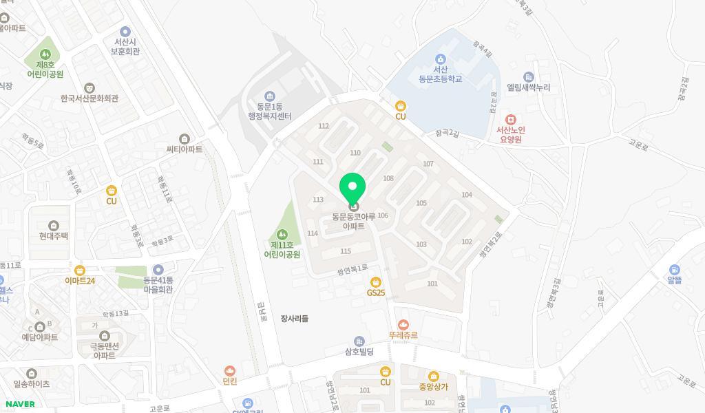 코아루어린이집 위치 지도