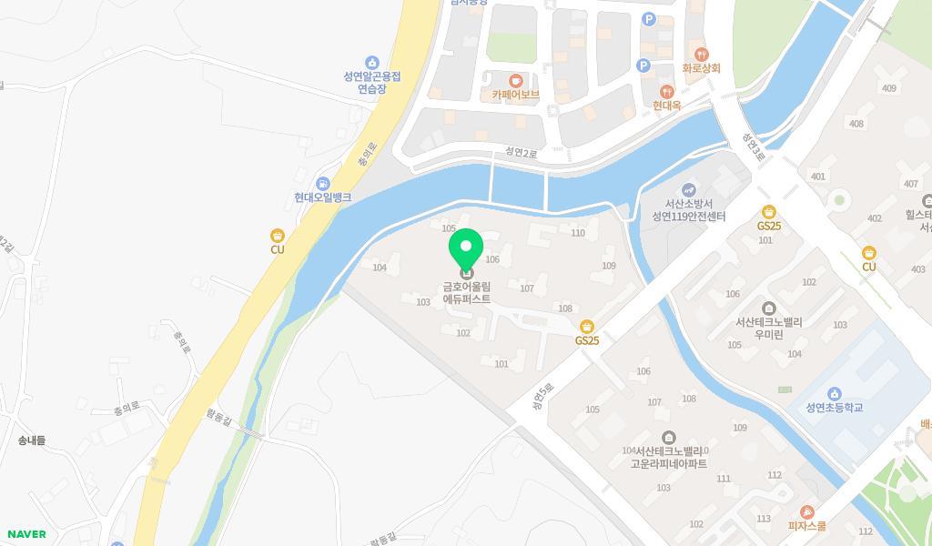 금호어울림어린이집 위치 지도