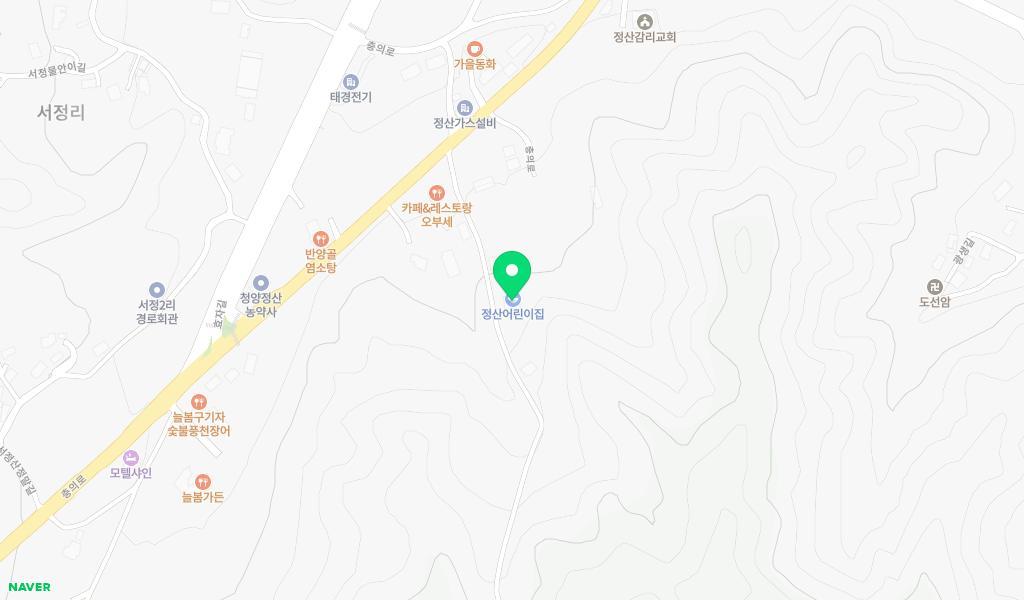 정산어린이집 위치 지도
