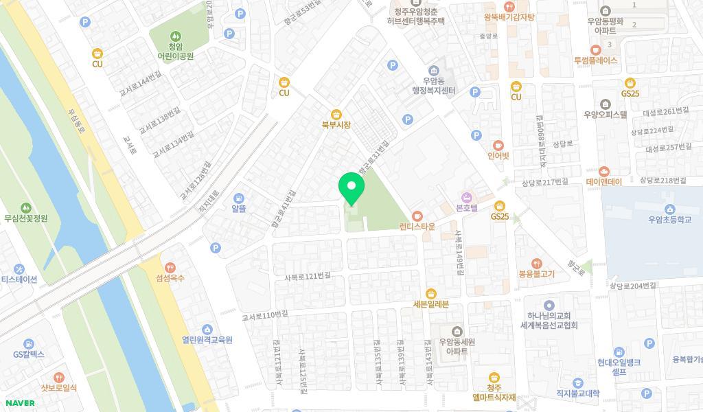 우암어린이집 위치 지도