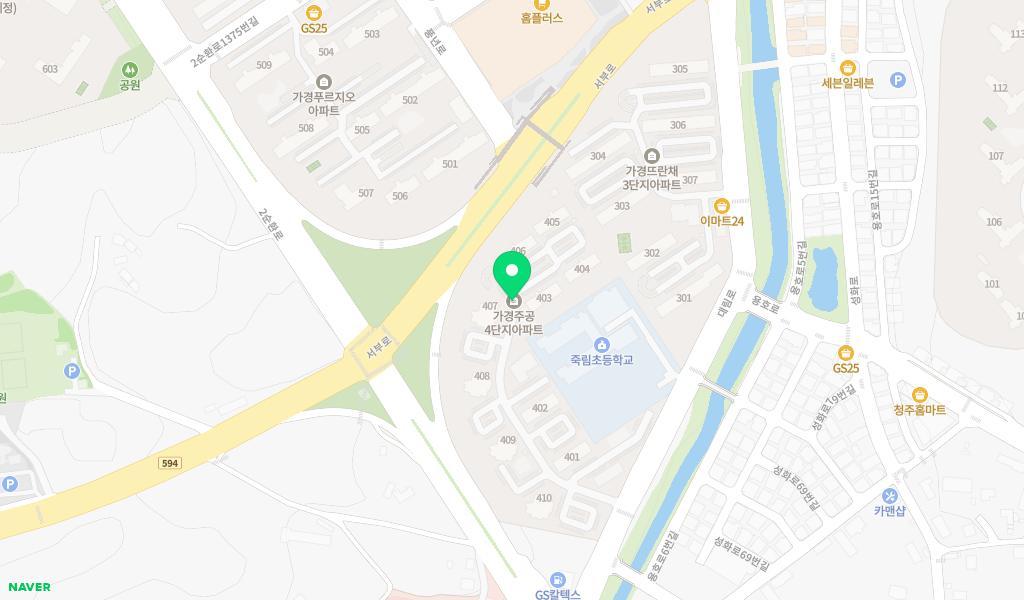 죽림아이꿈어린이집 위치 지도