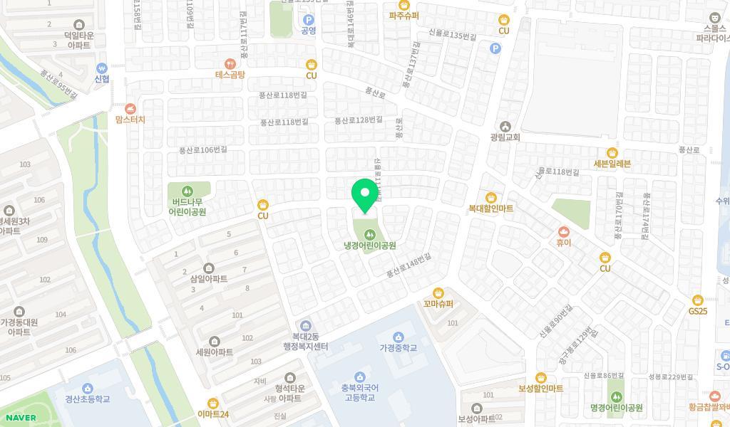 새이레어린이집 위치 지도