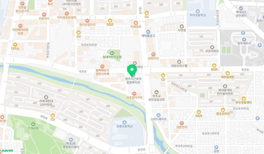 청주YMCA어린이집 위치 지도