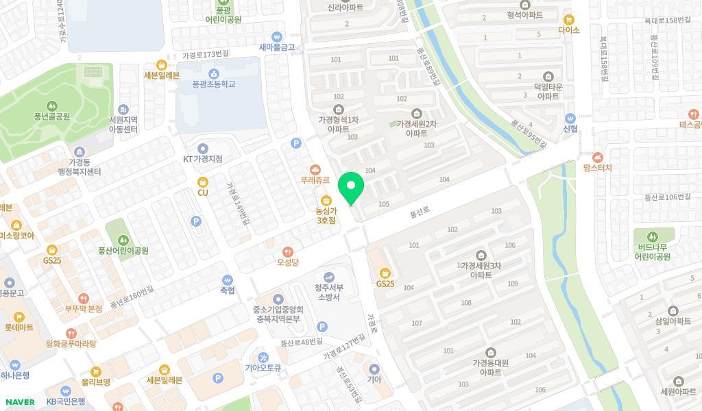 아이누리어린이집 위치 지도