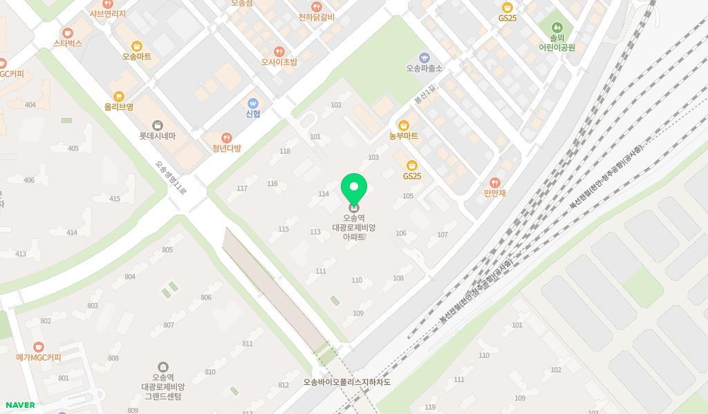 오송로제비앙어린이집 위치 지도