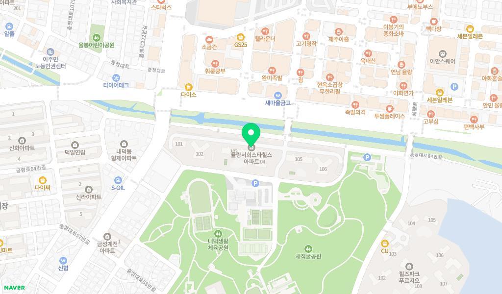 서희스타힐스 바른어린이집 위치 지도