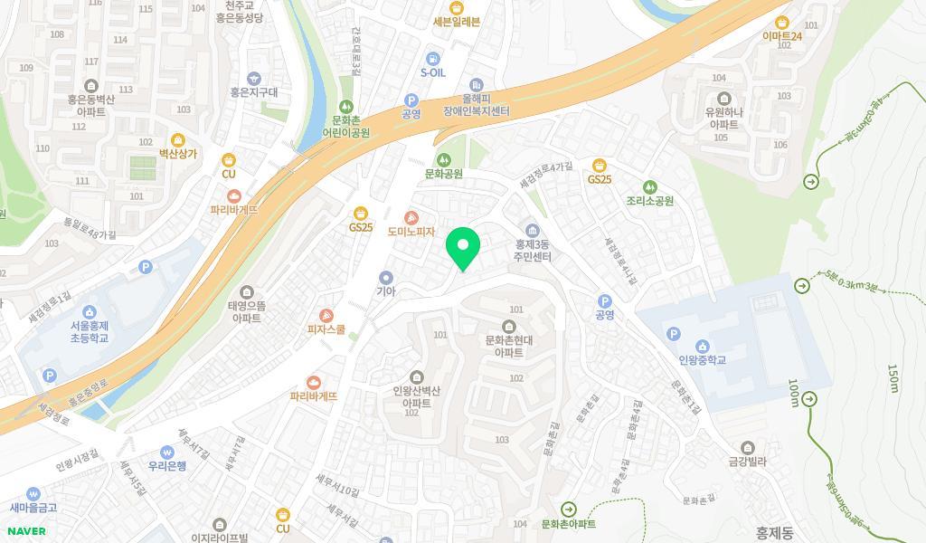인왕어린이집 위치 지도