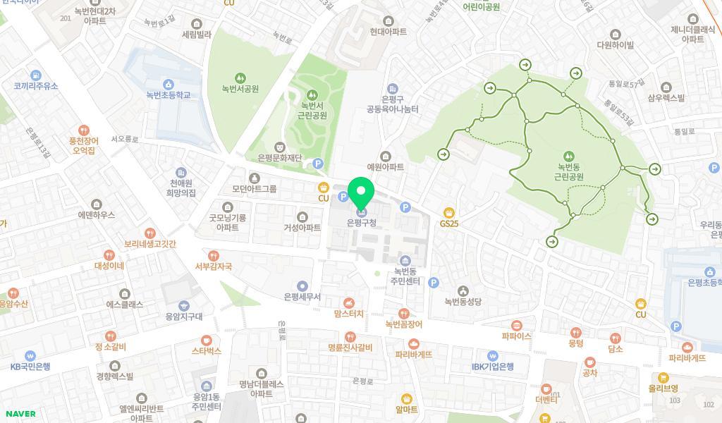 은평구청어린이집 위치 지도