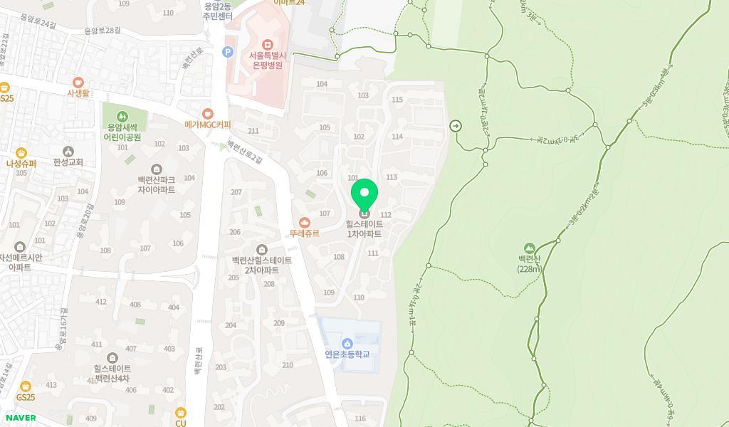 구립 백련산힐1차어린이집 위치 지도
