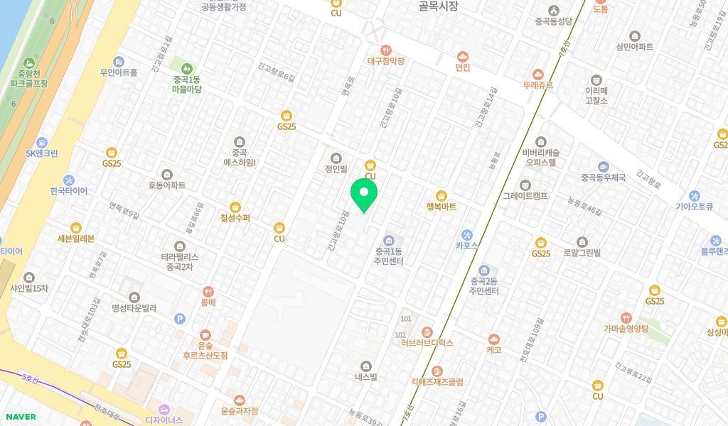 구립 중곡1동어린이집 위치 지도
