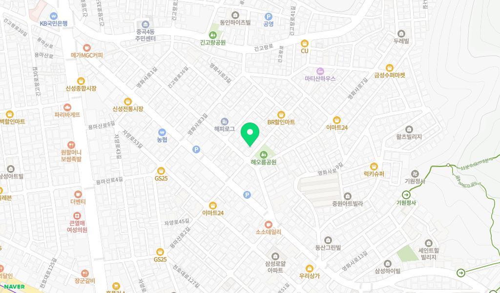 키즈용맹어린이집 위치 지도