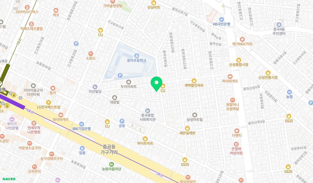 한울어린이집 위치 지도