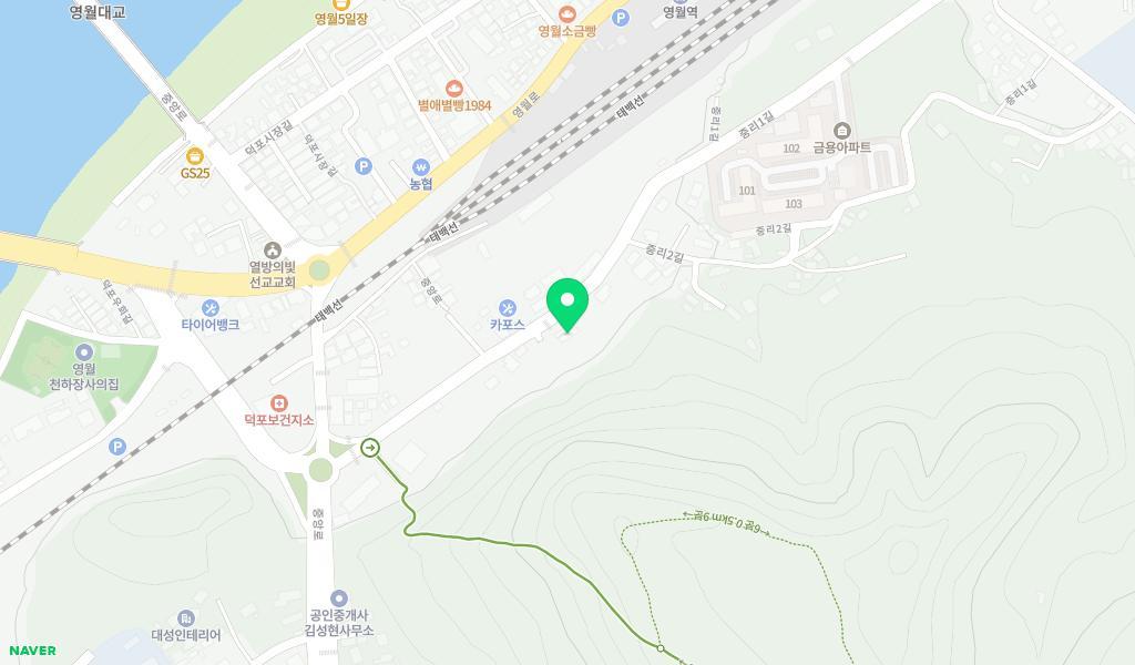 영월원광어린이집 위치 지도