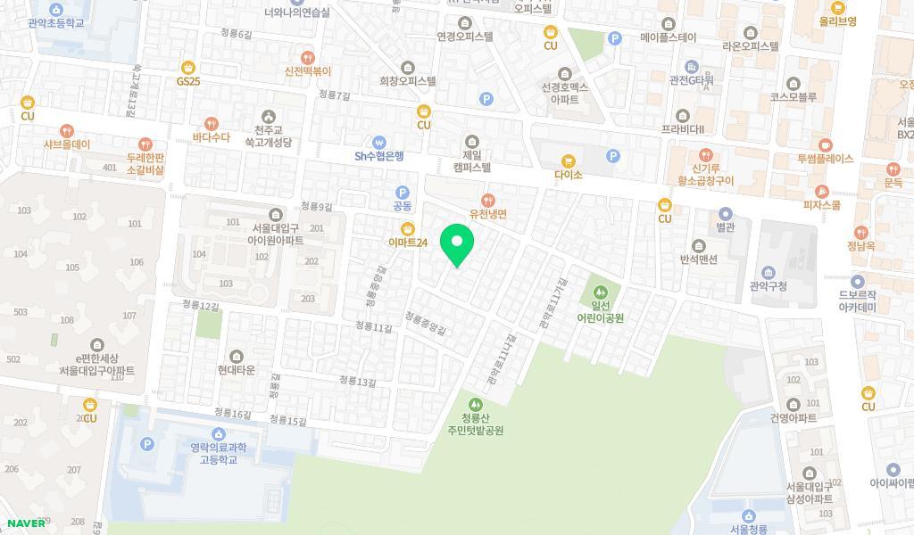 구립청능어린이집 위치 지도