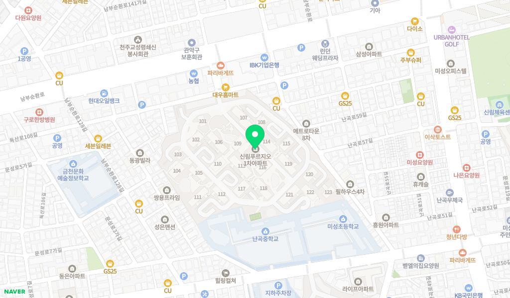 봄샘푸르지오어린이집 위치 지도