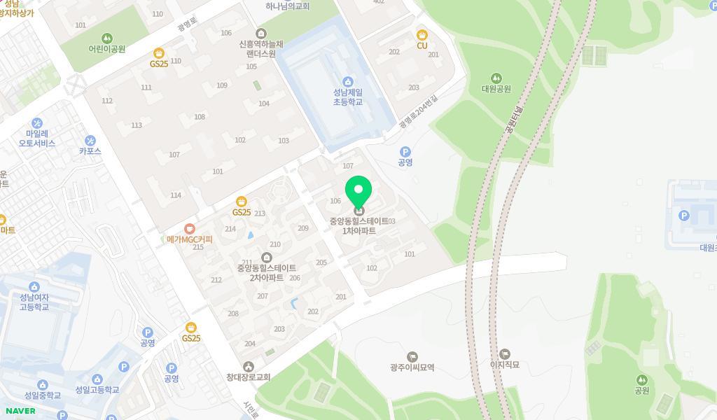 키즈스쿨어린이집 위치 지도