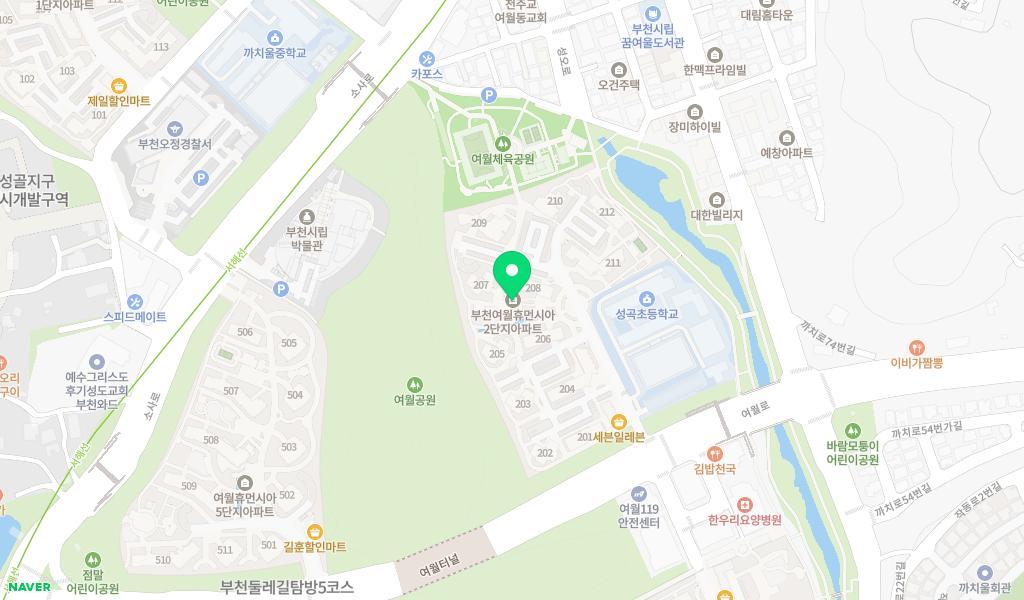 여월베르네어린이집 위치 지도