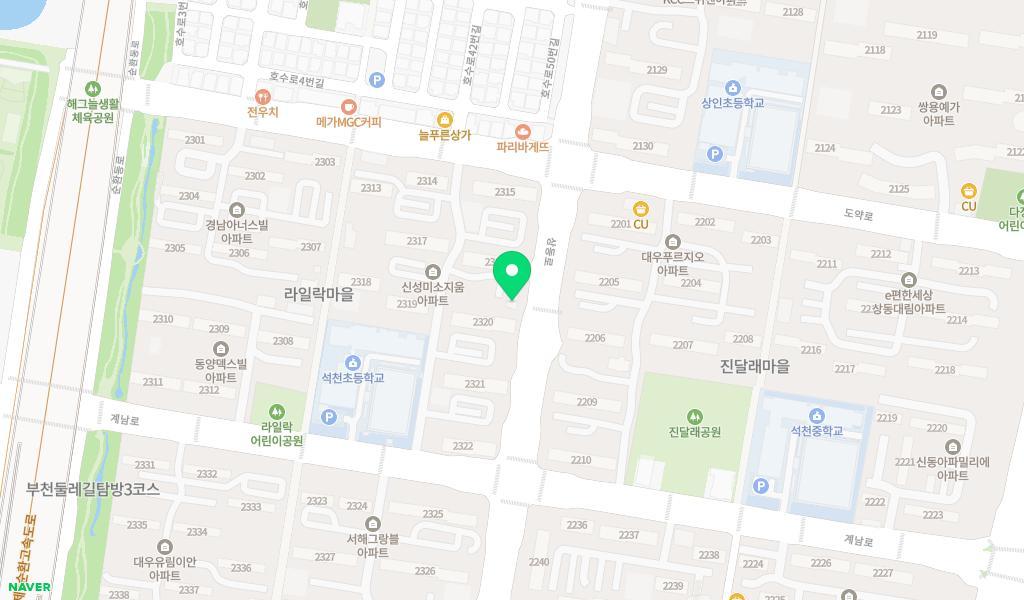 한양어린이집 위치 지도